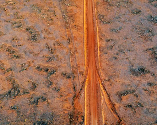 Red desert road